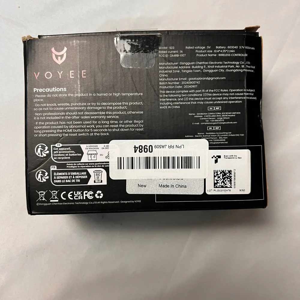 Voyee S03 Wireless Controller Bluetooth Gamepad Neon Blue Red Black‎ PC Switch